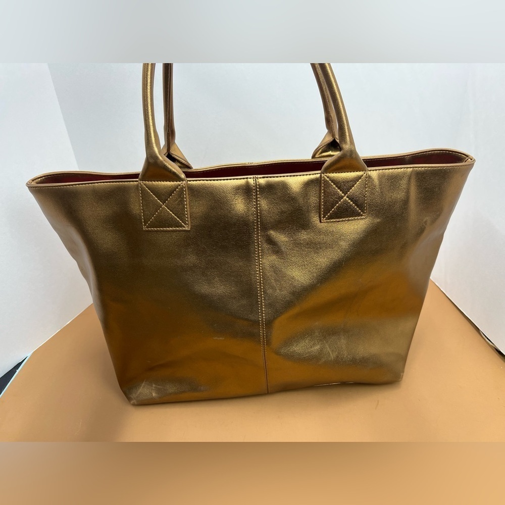 GAP tote bag metallic gold